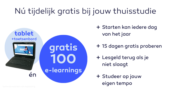 Gratis Tablet incl. toetsenbord bij inschrijving