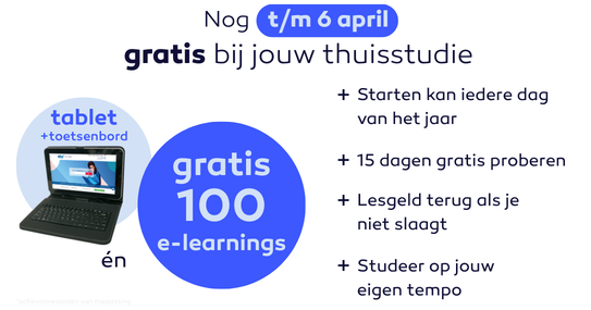 Gratis Tablet incl. toetsenbord bij inschrijving