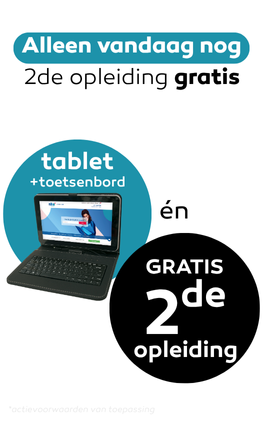 Gratis Tablet + toetsenbord bij elke inschrijving