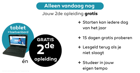 Gratis Tablet incl. toetsenbord bij inschrijving