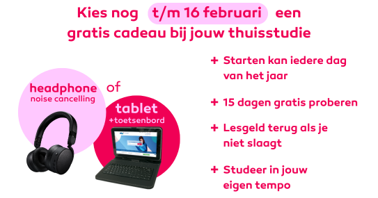 Gratis Tablet incl. toetsenbord bij inschrijving