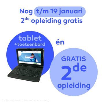 Gratis Tablet incl. toetsenbord bij inschrijving